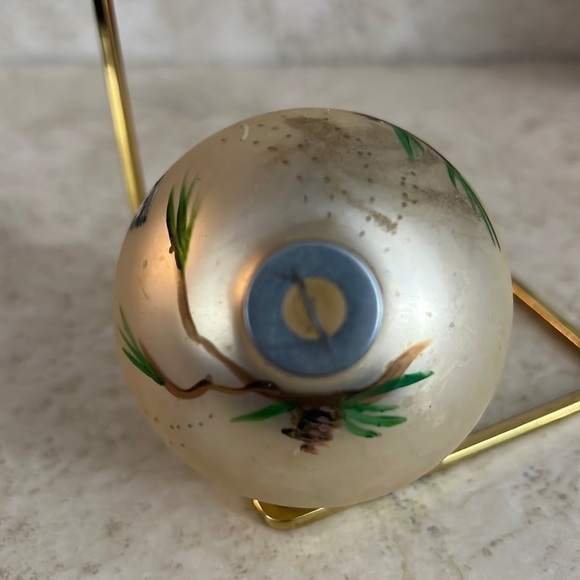 Old Vintage Christmas Ornament Hand Painted Blue Jay Bird - Picture 4 of 6